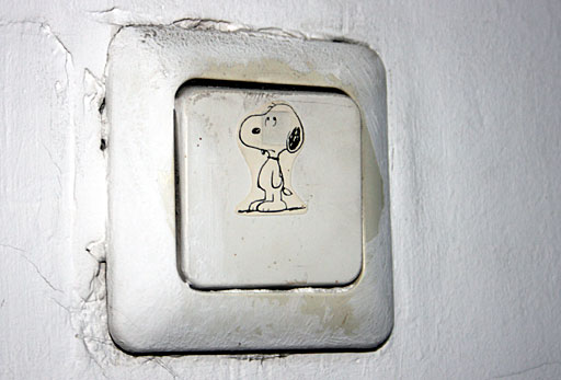 Snoopy an der Tür