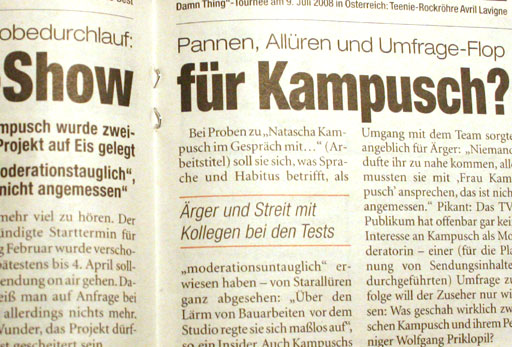 TV-Show für Natascha Kampusch